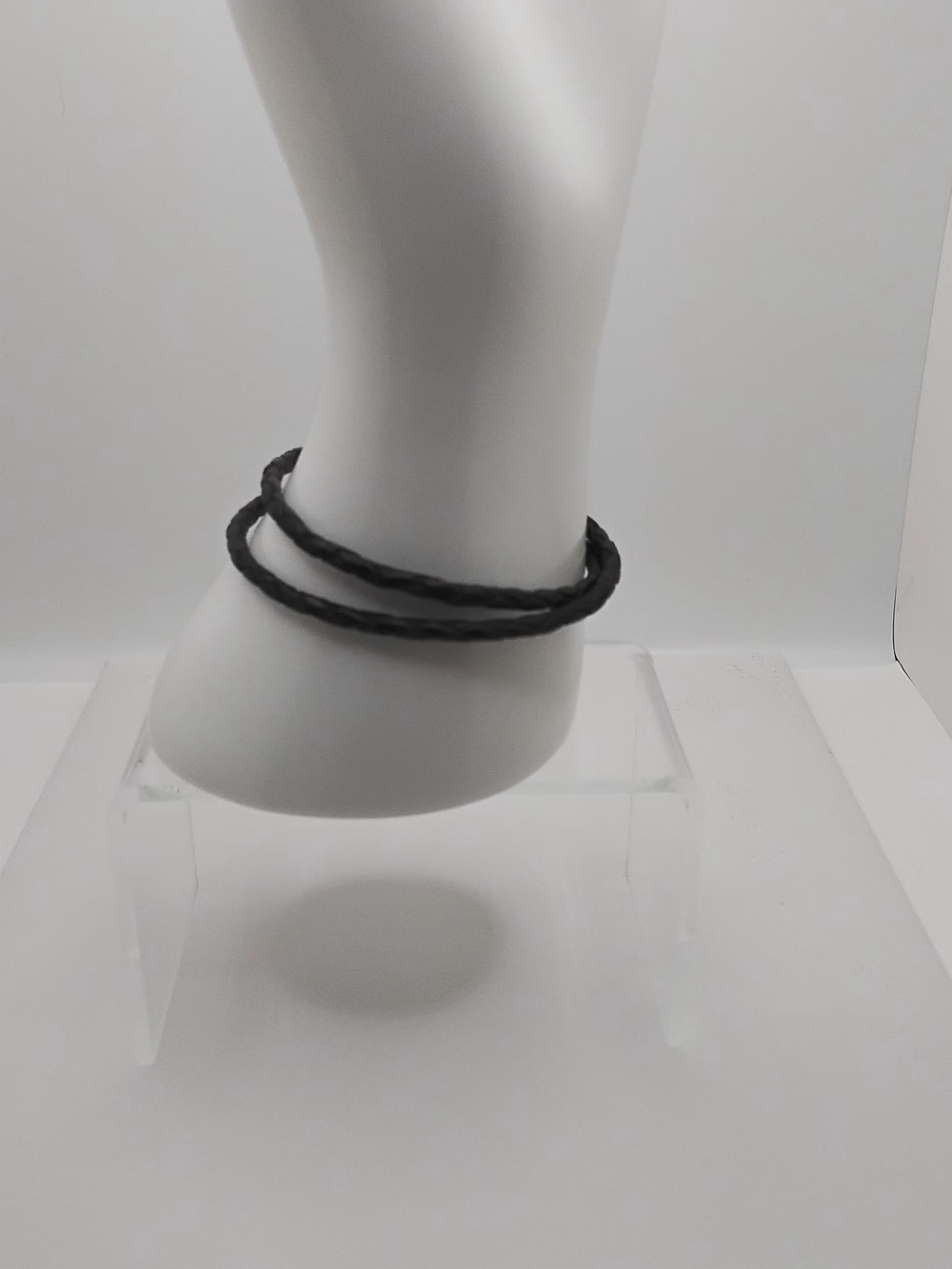 Authentic Pandora Black Leather Double-Wrap Bracelet - EUC - Picture 6 of 10